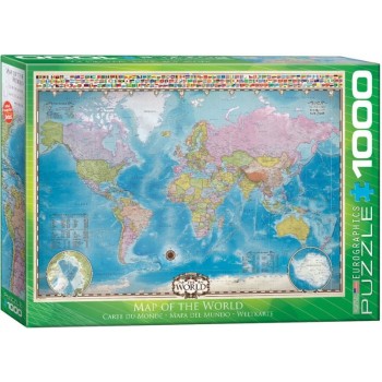 PUZZLE Mapa del mundo 1000 PIEZAS