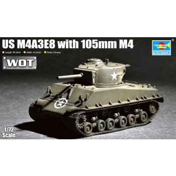 US M4A3E8 WITH 105mm M4 E1/72
