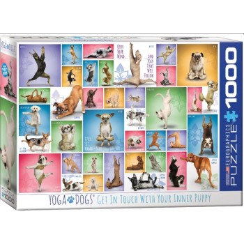 PUZZLE PERROS HACIENDO YOGA 1000 PIEZAS