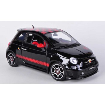 FIAT ABARTH 500 E1/18 NEGRO TECHO ROJO