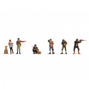 FIGURAS PINTADAS, (cazadores y forestales, 8 figuras) E/HO