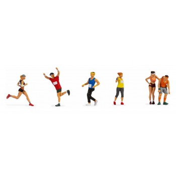 FIGURAS PINTADAS (corredores de maraton , 6 FIGURAS) E/HO