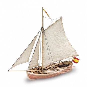 Maqueta de Barco en Madera: Lancha del San Juan Nepomuceno 1/25