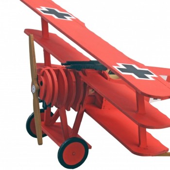 MAQUETA EN MADERA PARA NIÑOS: Avión Triplano Fokker Dr. I - Barón Rojo