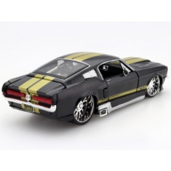 FORD MUSTANG GT 5.0 1967 NEGRO/ORO E1/24
