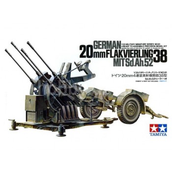 CAÑON ANTIAEREO ALEMAN FLAKVIERLING 38 20mm. E1/35