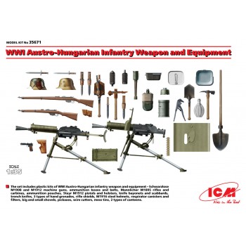 AUSTRO-HUNGARIAN INFANTRY WEAPON AND EQUIPMENT WWI E1/35