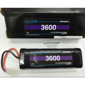 BATERÍA MAXPRO NI-MH SC 7.2V 3600MAH CONECTOR TAMIYA