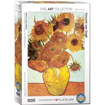 PUZZLE Doce girasoles 1000 PIEZAS (Vincent van Gogh)