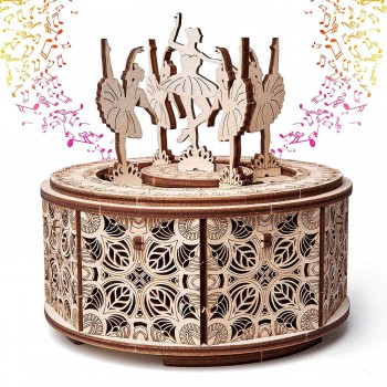 BAILARINA (caja de musica) EN MADERA PARA MONTAR EN MADERA (48 PIEZAS)