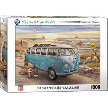 PUZZLE El autobús VW Love & Hope 1000 PIEZAS