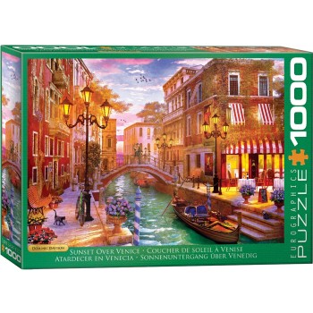 PUZZLE Puesta de sol sobre Venecia 1000 PIEZAS