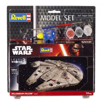 STAR WARS, MODEL SET HALCON MILENARIO E1/241 (Incluye pinturas básicas y pegamento)