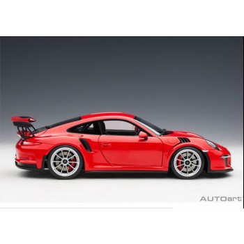 PORSCHE 911(991) GT3 RS ROJO/LLANTAS PLATA E1/18