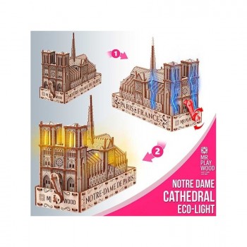 Mr. playwood catedral de notre dame (eco - light) 204 piezas
