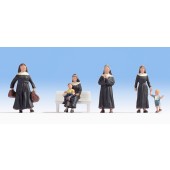 FIGURAS PINTADAS (monjas, 6 figuras (Sin banco) E/HO
