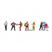 FIGURAS PINTADAS, (personas comprando compulsivamente, 6 figuras) E/HO
