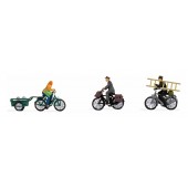 FIGURAS PINTADAS, (ciclistas 3 figuras) E/HO