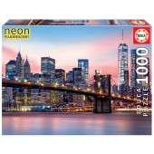 PUZZLE Puente de Brooklyn «Neon» 1000 PIEZAS