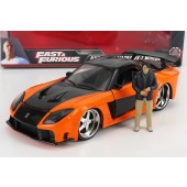 MAZDA HAN´S RX-7 COUPE 1997 WITH FIGURE FAST & FURIOUS III TOKYO DRIFT (2006) E1/24