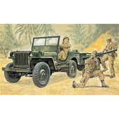 WILLYS MB JEEP WITH TRAILER E1/35