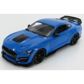FORD MUSTANG SHELBY GT500 2020 E1/18 BLANCO CON RAYAS AZULES