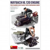 MOTOR MAYBACH HL 120 PARA LA FAMILIA PANZER III/IV CON EQUIPO DE REPARACIÓN E1/35