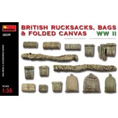 MOCHILAS BRITÁNICAS, BOLSAS Y LONA PLEGADA  WWII E1/35