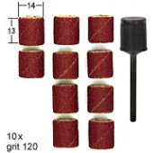 MUELAS ABRASIVAS CILINDRICAS CON 10 CINTAS (grano 120)