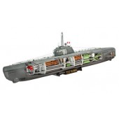 GERMAN SUBMARINE U-BOOT TYPE XXI WHIT INTERIOR E1/144