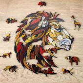 EWA Puzzle León (M) 100 piezas caja de madera