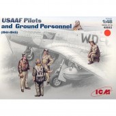 USAAF Piltos and Ground Personnel (1941-1945) 5 Figuras E1/48