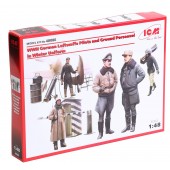WWII German Luftwaffe Pilots and Ground Personnel in Winter Uniform E1/48