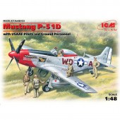 Mustang P-51D with USAAF Pilots and Ground Personnel E1/48