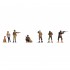 FIGURAS PINTADAS, (cazadores y forestales, 8 figuras) E/HO
