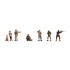 FIGURAS PINTADAS, (cazadores y forestales, 8 figuras) E/HO
